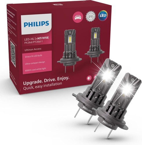 Set philips led - led, h7